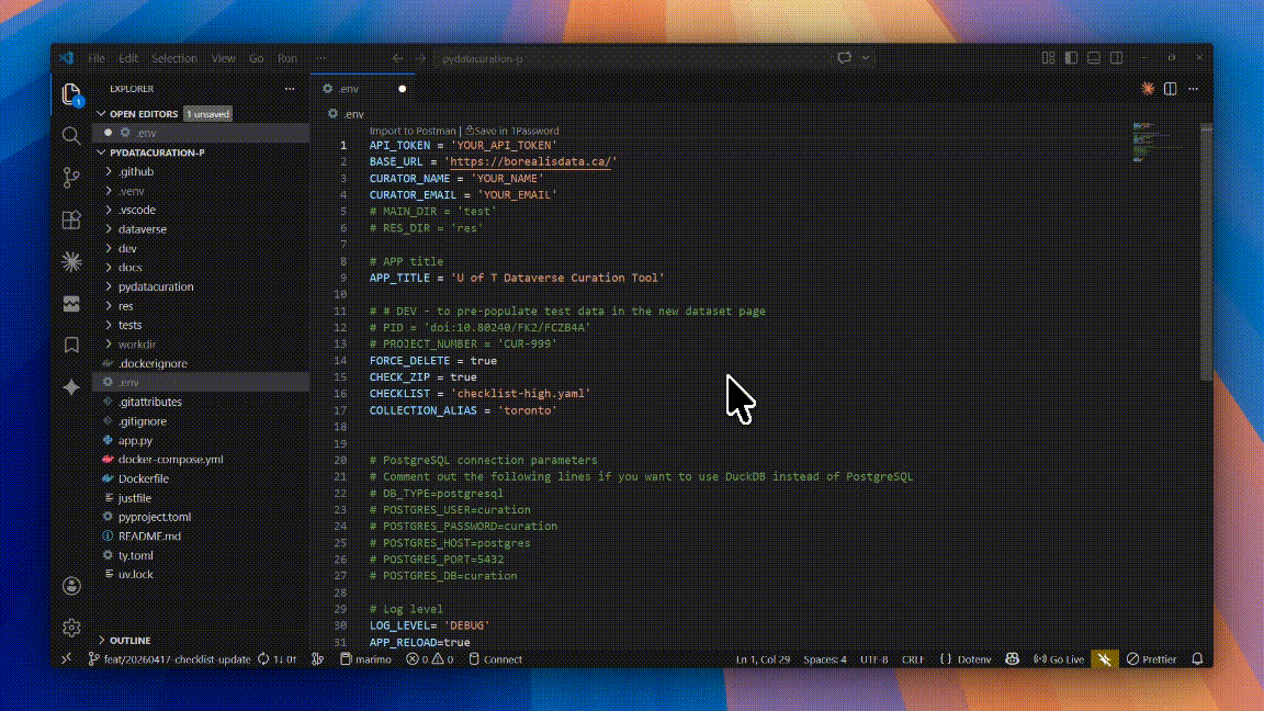 Change Environment Variables